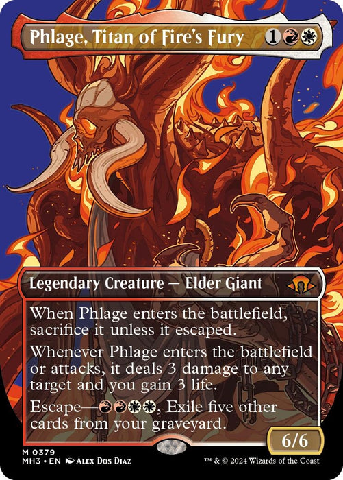 Image for Phlage, Titan of Fire's Fury (Borderless) (379) [Modern Horizons 3] - Magic: The Gathering