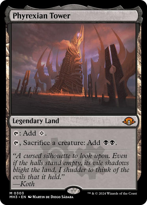 Image for Phyrexian Tower (303) [Modern Horizons 3] - Magic: The Gathering