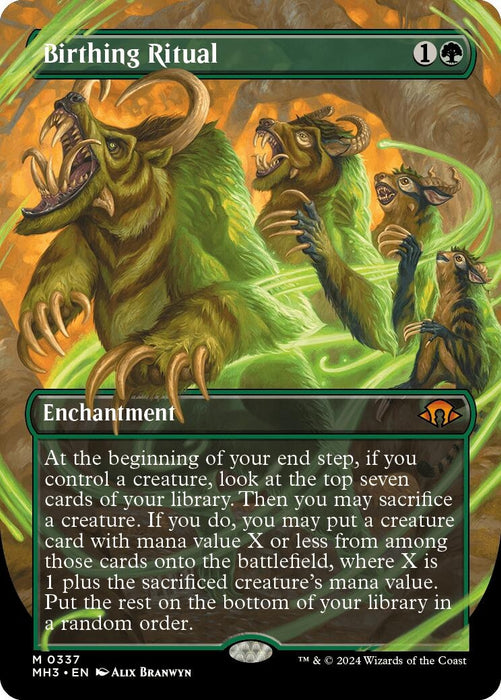 Image for Birthing Ritual (Borderless) (337) (Foil) [Modern Horizons 3] - Magic: The Gathering