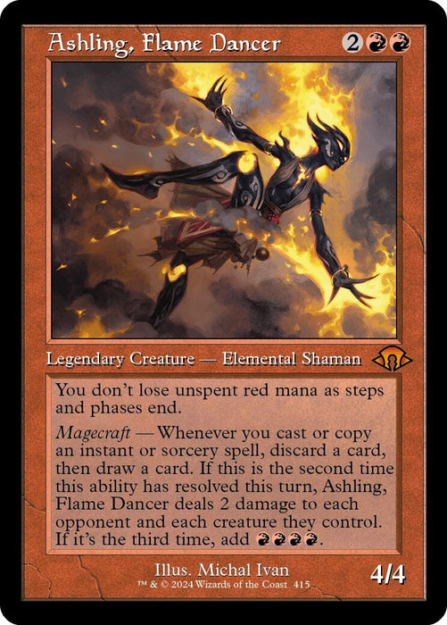 Image for Ashling, Flame Dancer (Retro Frame) (415) (Foil) [Modern Horizons 3] - Magic: The Gathering