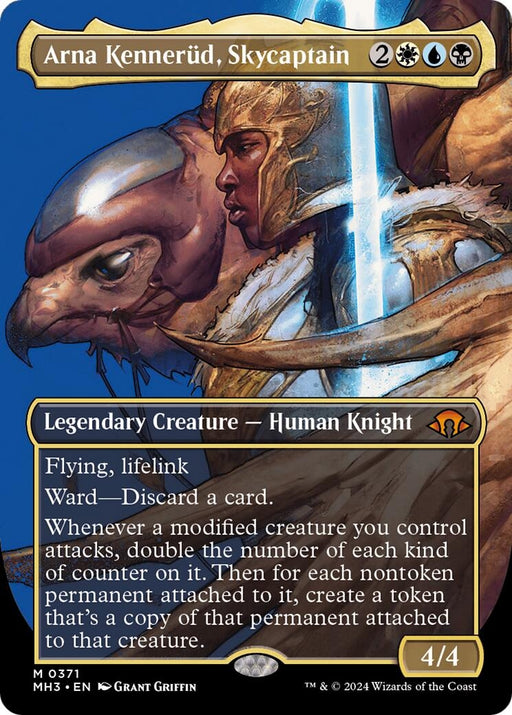 Image for Arna Kennerud, Skycaptain (Borderless) (371) (Foil) [Modern Horizons 3] - Magic: The Gathering
