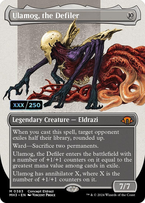 Image for Ulamog, the Defiler (Borderless) (Serial Numbered) (383) (Foil) [Modern Horizons 3] - Magic: The Gathering