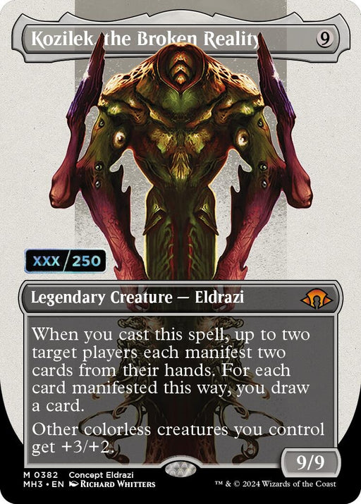 Image for Kozilek, the Broken Reality (Borderless) (Serial Numbered) (382) (Foil) [Modern Horizons 3] - Magic: The Gathering