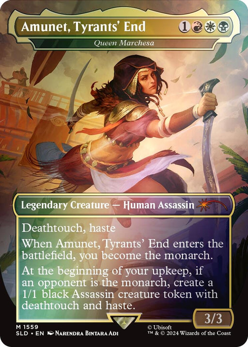 Image for Amunet, Tyrants' End - Queen Marchesa (Rainbow Foil) (1559) (Foil) [Secret Lair Drop Series] (SLD) - Magic: The Gathering