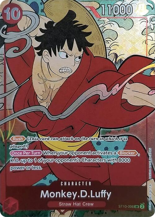 Monkey.D.Luffy (English Version 1st Anniversary Set) (ST10-006) (Foil) [One Piece Promotion Cards]