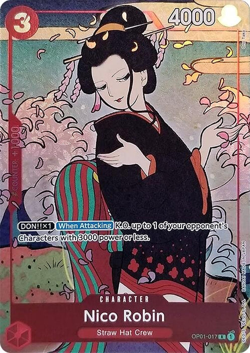 Nico Robin (English Version 1st Anniversary Set) (OP01-017) (Foil) [One Piece Promotion Cards]