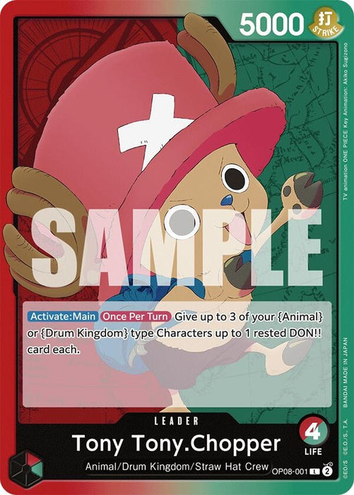 Image for Tony Tony.Chopper (001) (OP08-001) [Two Legends] - One Piece Card Game