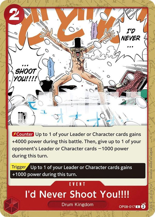 Image for I'd Never Shoot You!!!! (OP08-017) [Two Legends] - One Piece Card Game