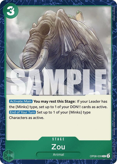 Image for Zou (OP08-039) (Foil) [Two Legends] - One Piece Card Game