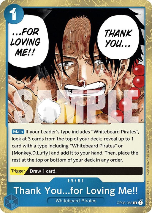 Image for Thank You...for Loving Me!! (OP08-053) (Foil) [Two Legends] - One Piece Card Game