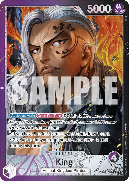 Image for King (057) (Parallel) (OP08-057) (Foil) [Two Legends] - One Piece Card Game