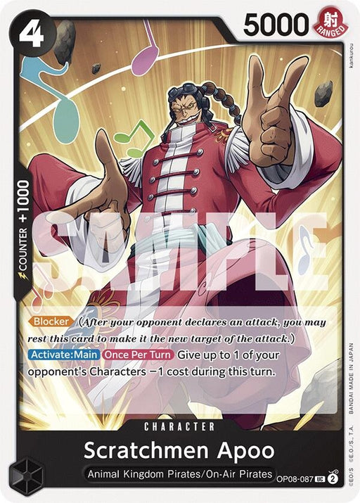 Image for Scratchmen Apoo (OP08-087) [Two Legends] - One Piece Card Game