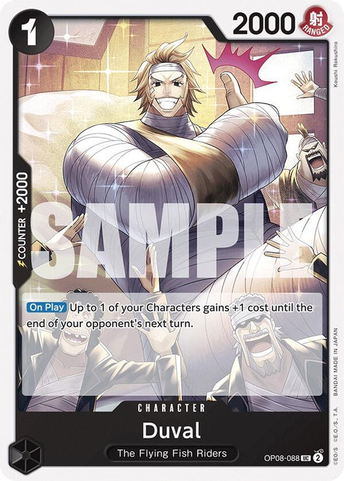 Image for Duval (OP08-088) [Two Legends] - One Piece Card Game