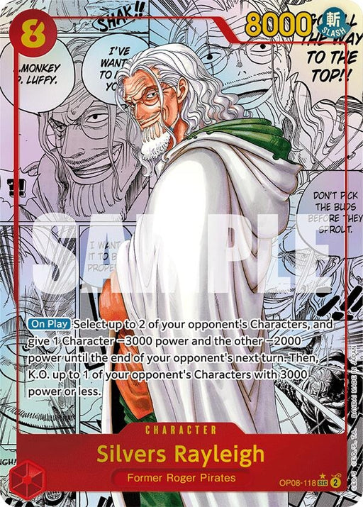 Image for Silvers Rayleigh (Parallel) (Manga) (OP08-118) (Foil) [Two Legends] - One Piece Card Game