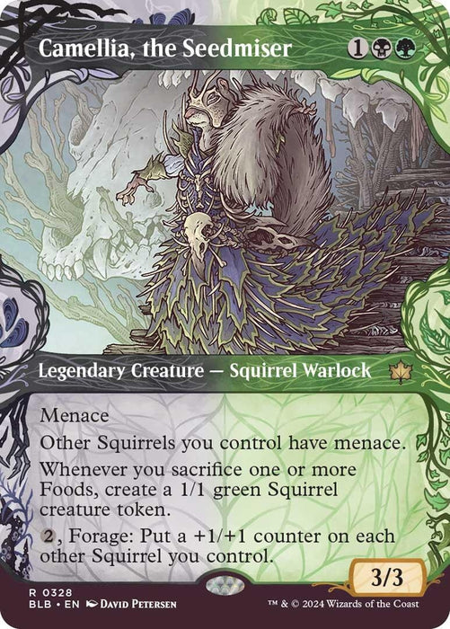 Image for Camellia, the Seedmiser (Showcase) (328) (Foil) [Bloomburrow] - Magic: The Gathering