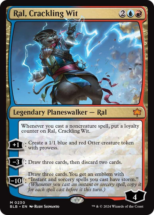 Image for Ral, Crackling Wit (230) (Foil) [Bloomburrow] - Magic: The Gathering