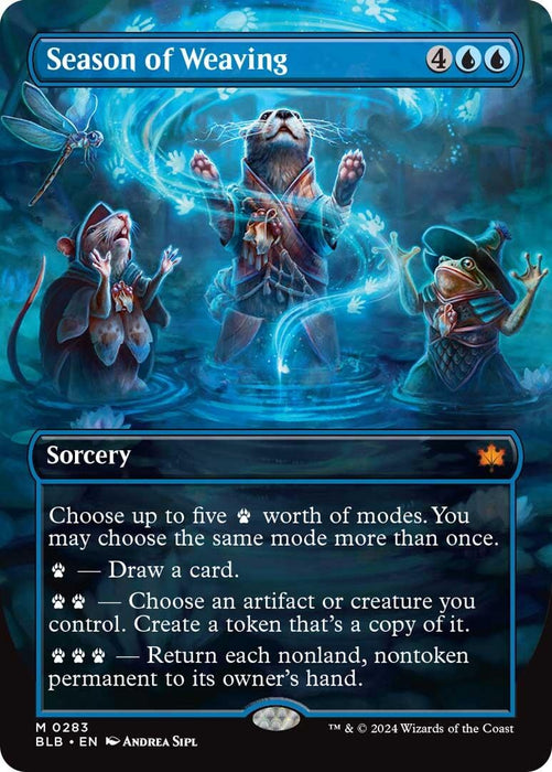 Image for Season of Weaving (Borderless) (283) (Foil) [Bloomburrow] - Magic: The Gathering