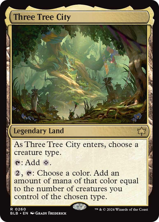 Image for Three Tree City (260) (Foil) [Bloomburrow] - Magic: The Gathering