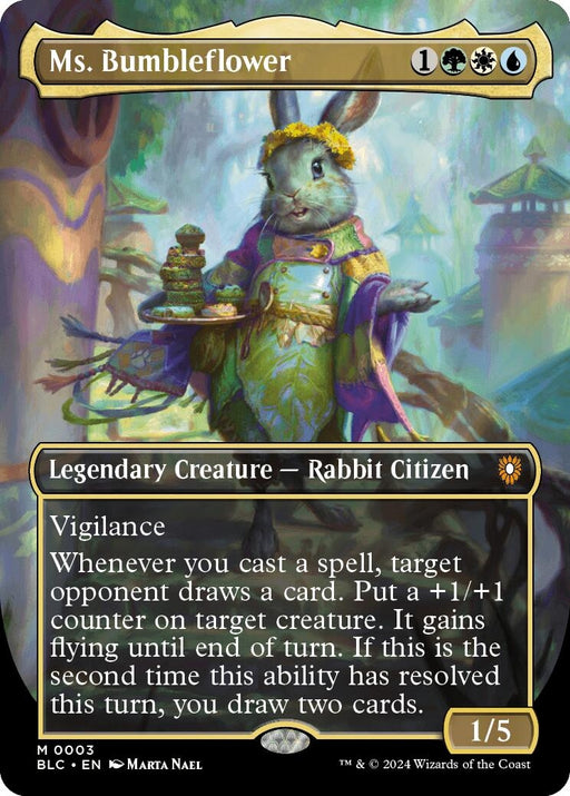 Image for Ms. Bumbleflower (Borderless) (3) (Foil) [Bloomburrow] - Magic: The Gathering