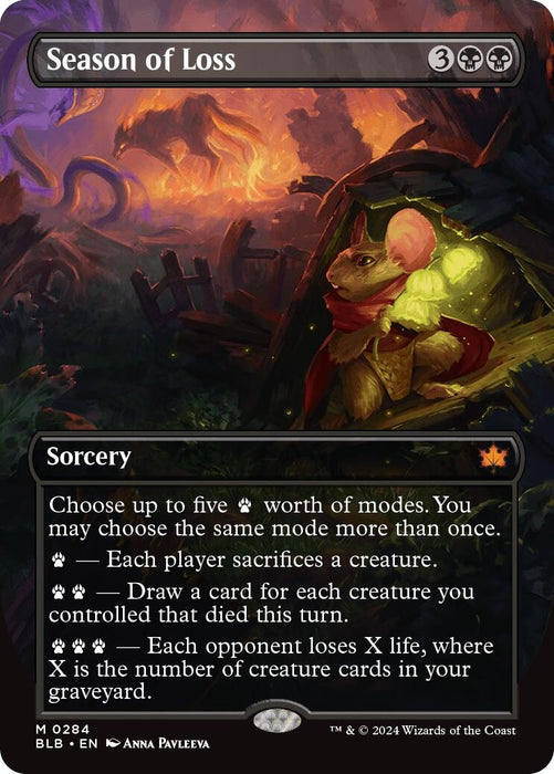 Image for Season of Loss (Borderless) (284) [Bloomburrow] - Magic: The Gathering