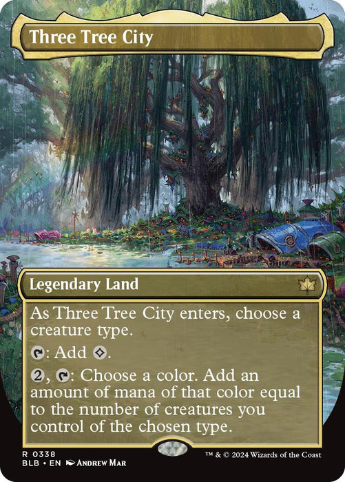 Image for Three Tree City (Borderless) (0338) (338) [Bloomburrow] - Magic: The Gathering
