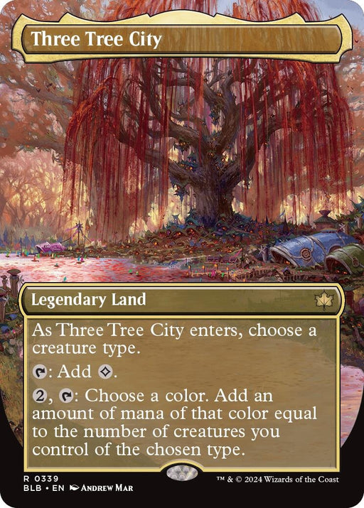 Image for Three Tree City (Borderless) (0339) (339) (Foil) [Bloomburrow] - Magic: The Gathering