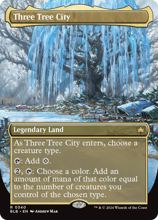 Image for Three Tree City (Borderless) (0340) (340) [Bloomburrow] - Magic: The Gathering