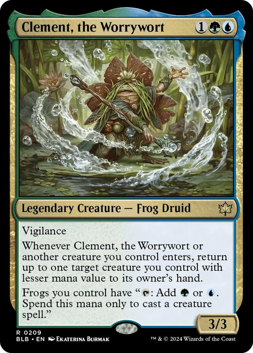 Image for Clement, the Worrywort (209) (Foil) [Bloomburrow] - Magic: The Gathering