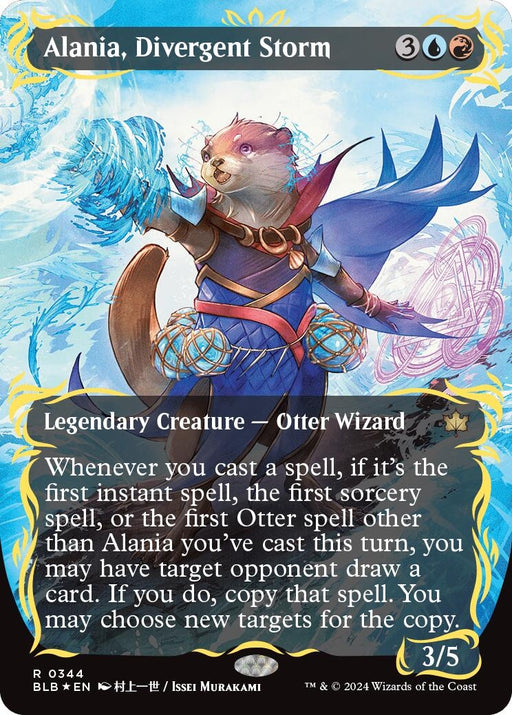 Image for Alania, Divergent Storm (Borderless) (Raised Foil) (344) (Foil) [Bloomburrow] - Magic: The Gathering