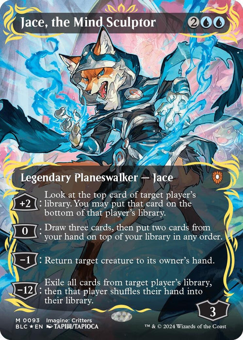 Image for Jace, the Mind Sculptor (Borderless) (Raised Foil) (93) (Foil) [Bloomburrow] - Magic: The Gathering