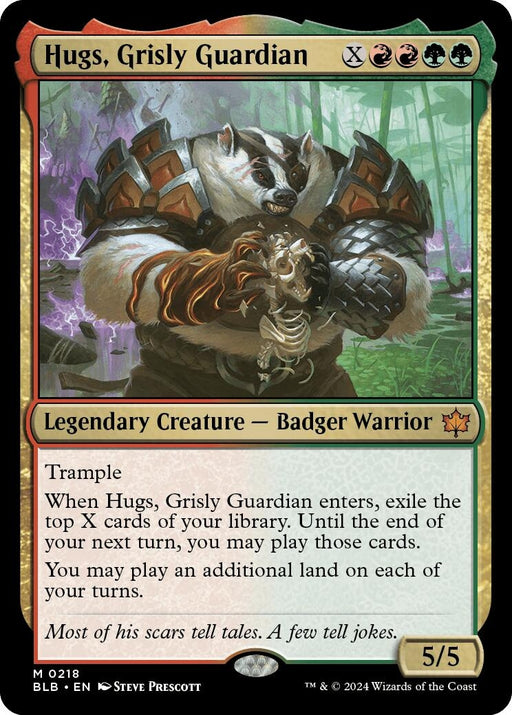 Image for Hugs, Grisly Guardian (218) (Foil) [Bloomburrow] - Magic: The Gathering