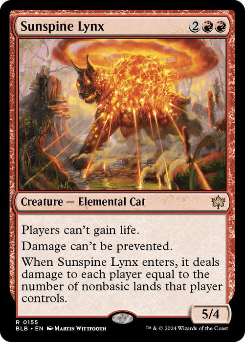 Image for Sunspine Lynx (155) (Foil) [Bloomburrow] - Magic: The Gathering