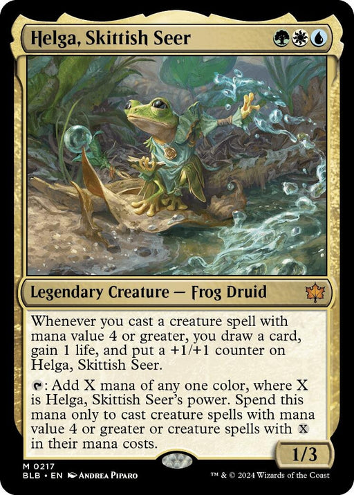 Image for Helga, Skittish Seer (217) (Foil) [Bloomburrow] - Magic: The Gathering