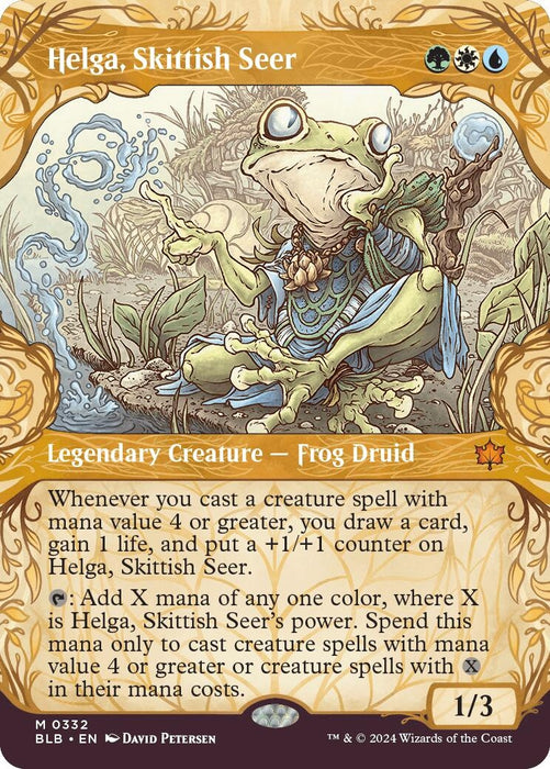 Image for Helga, Skittish Seer (Showcase) (332) (Foil) [Bloomburrow] - Magic: The Gathering