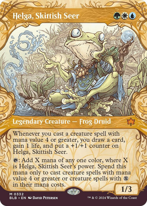 Image for Helga, Skittish Seer (Showcase) (332) (Foil) [Bloomburrow] - Magic: The Gathering