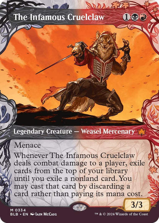 Image for The Infamous Cruelclaw (Showcase) (334) (Foil) [Bloomburrow] - Magic: The Gathering