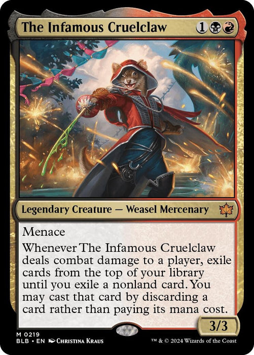 Image for The Infamous Cruelclaw (219) (Foil) [Bloomburrow] - Magic: The Gathering