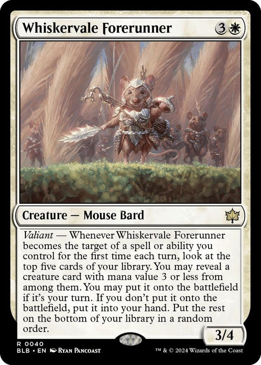 Image for Whiskervale Forerunner (40) [Bloomburrow] - Magic: The Gathering