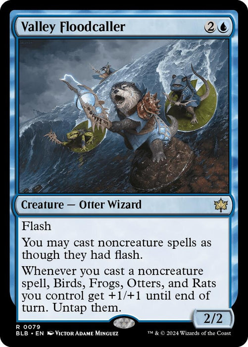 Image for Valley Floodcaller (79) (Foil) [Bloomburrow] - Magic: The Gathering