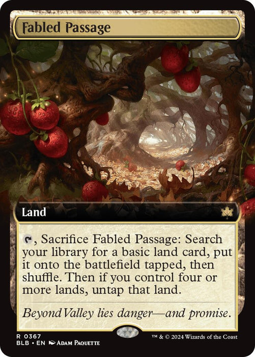 Image for Fabled Passage (Extended Art) (367) (Foil) [Bloomburrow] - Magic: The Gathering