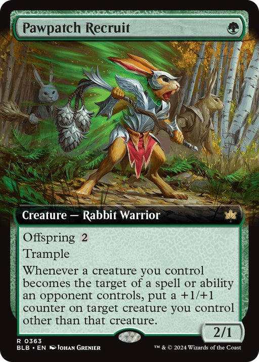 Image for Pawpatch Recruit (Extended Art) (363) (Foil) [Bloomburrow] - Magic: The Gathering