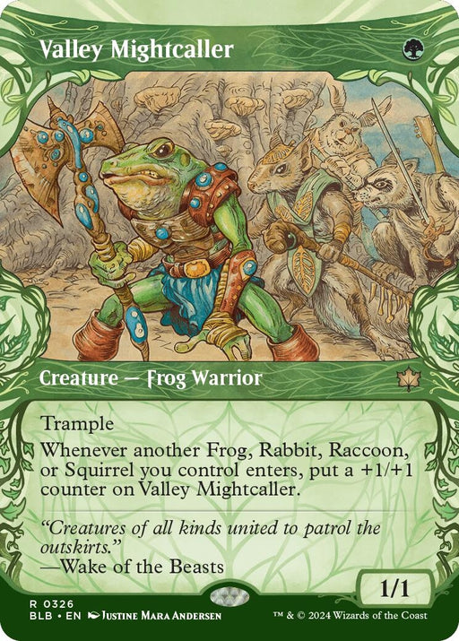 Image for Valley Mightcaller (Showcase) (326) (Foil) [Bloomburrow] - Magic: The Gathering