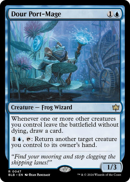 Image for Dour Port-Mage (47) (Foil) [Bloomburrow] - Magic: The Gathering