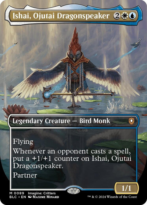 Image for Ishai, Ojutai Dragonspeaker (Borderless) (89) (Foil) [Bloomburrow] - Magic: The Gathering