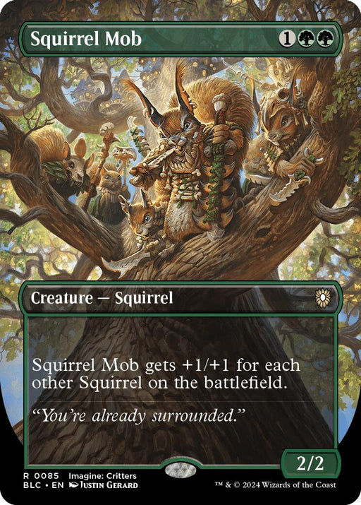 Image for Squirrel Mob (Borderless) (85) (Foil) [Bloomburrow] - Magic: The Gathering