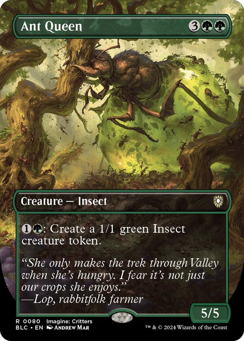 Image for Ant Queen (Borderless) (80) (Foil) [Bloomburrow] - Magic: The Gathering