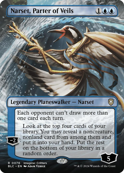 Image for Narset, Parter of Veils (Borderless) (76) (Foil) [Bloomburrow] - Magic: The Gathering
