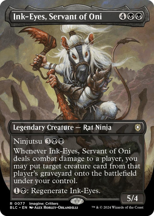 Image for Ink-Eyes, Servant of Oni (Borderless) (77) (Foil) [Bloomburrow] - Magic: The Gathering