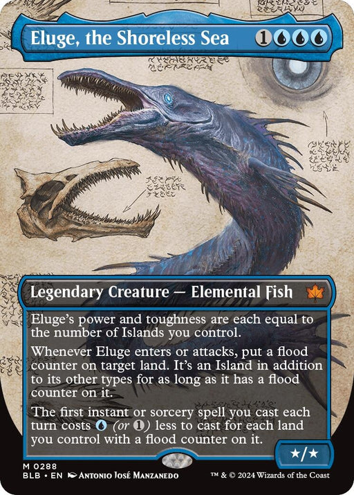 Image for Eluge, the Shoreless Sea (Borderless) (288) (Foil) [Bloomburrow] - Magic: The Gathering