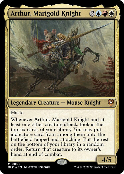 Image for Arthur, Marigold Knight (5) (Foil) [Bloomburrow] - Magic: The Gathering